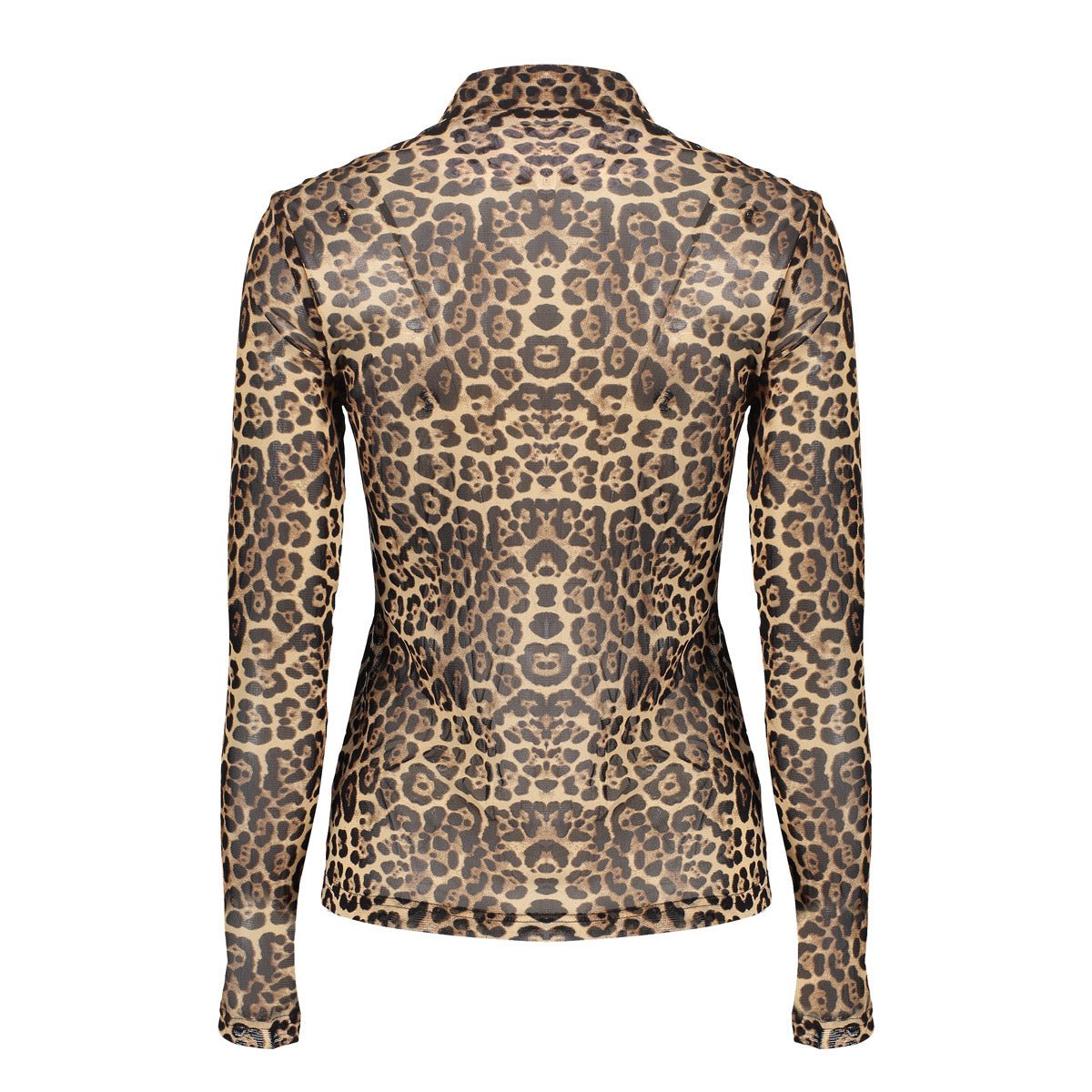 Top Mesh Luipaard Sand/Black - Castelijn mode