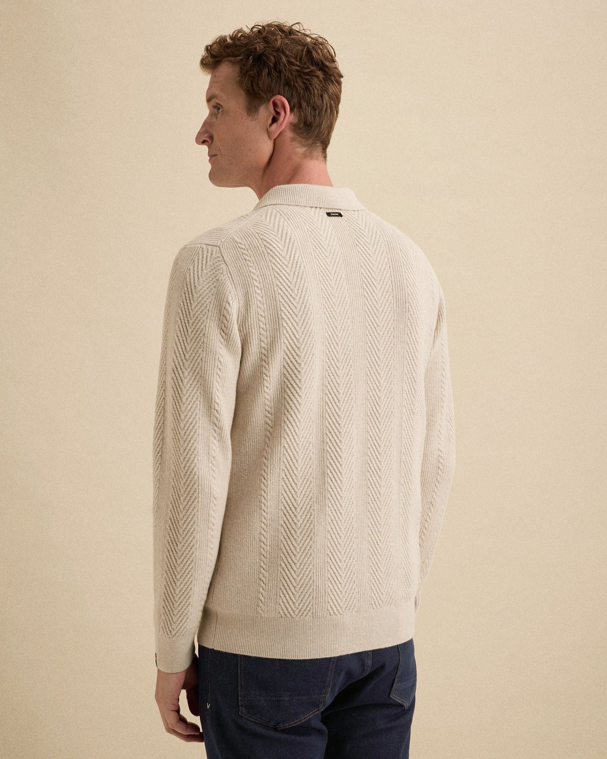 Trui Polokraag Herringbone Grijs - Castelijn mode
