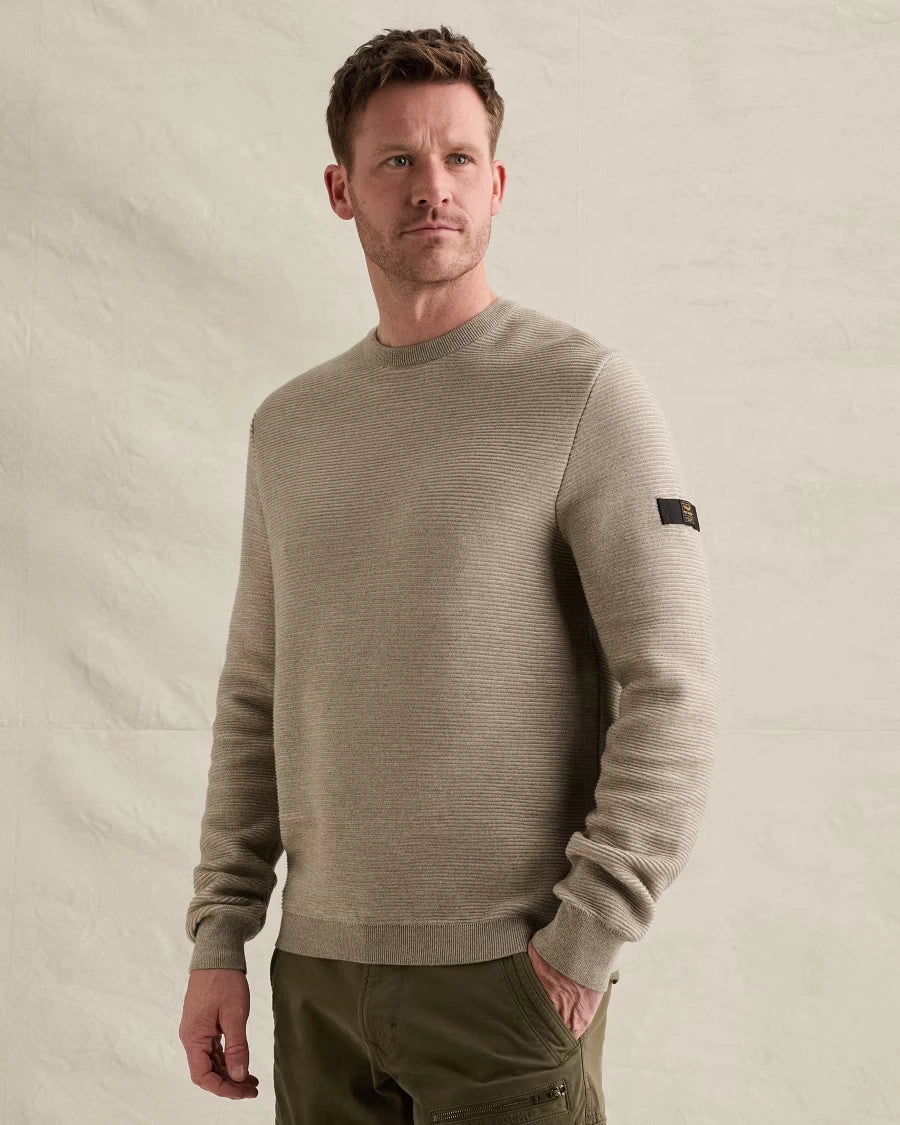 Trui Ribstructuur Beige - Castelijn mode