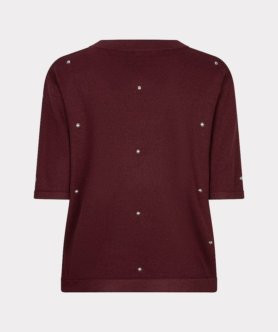Trui Zilveren Studs Bordeaux - Castelijn mode