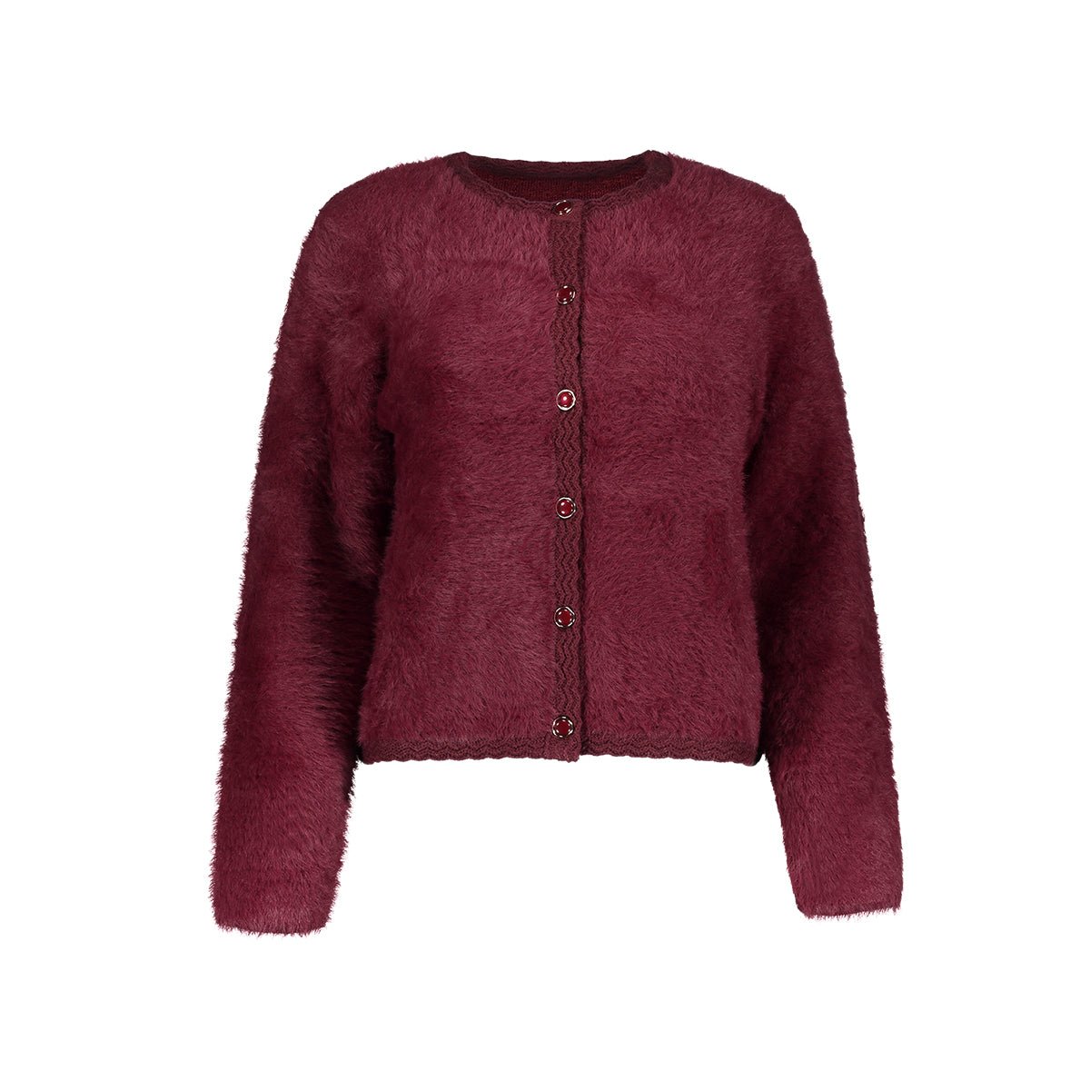 Vest Fluffy Bordeaux - Castelijn mode
