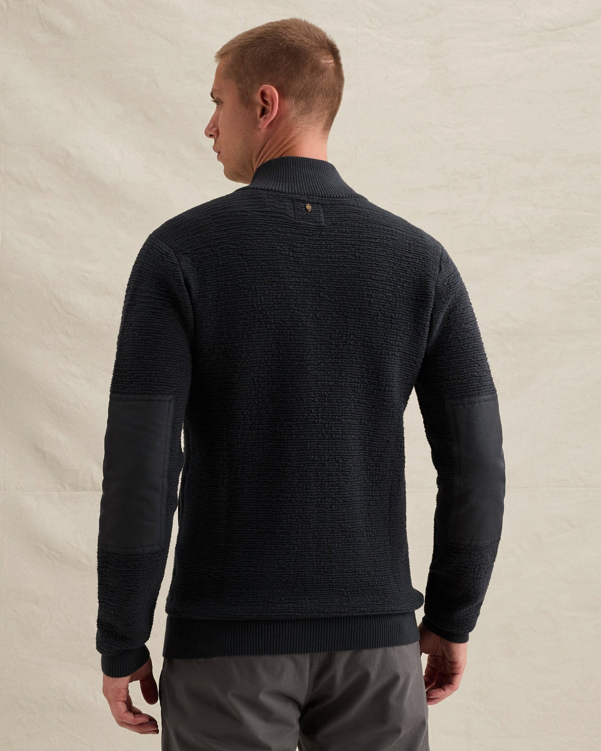 Vest Rits Jacquard Marineblauw - Castelijn mode