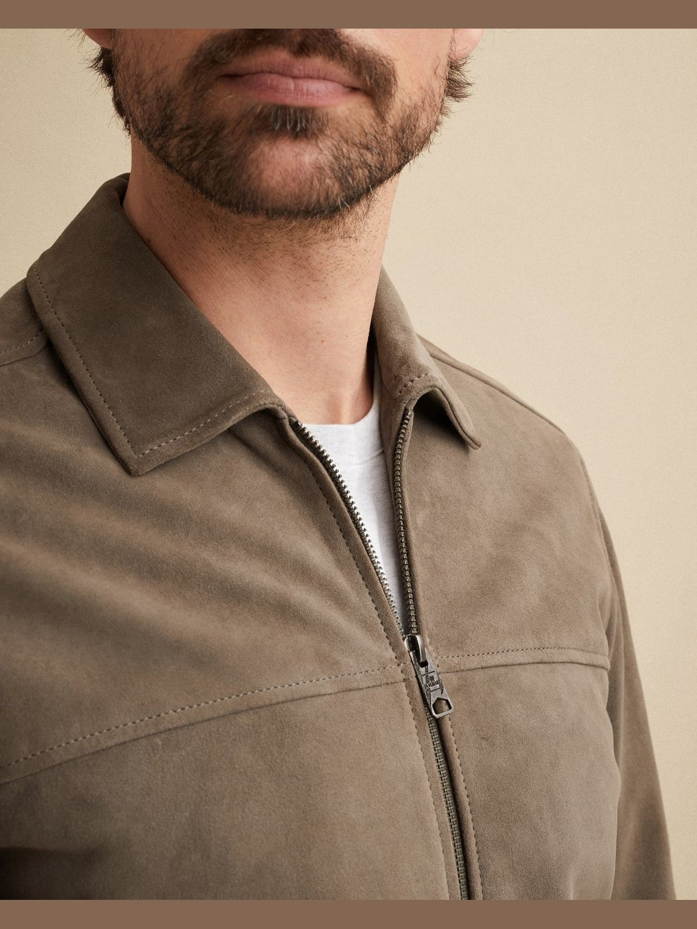 VLJ2602180 - 8027 Overshirt Suede beige - Castelijn mode