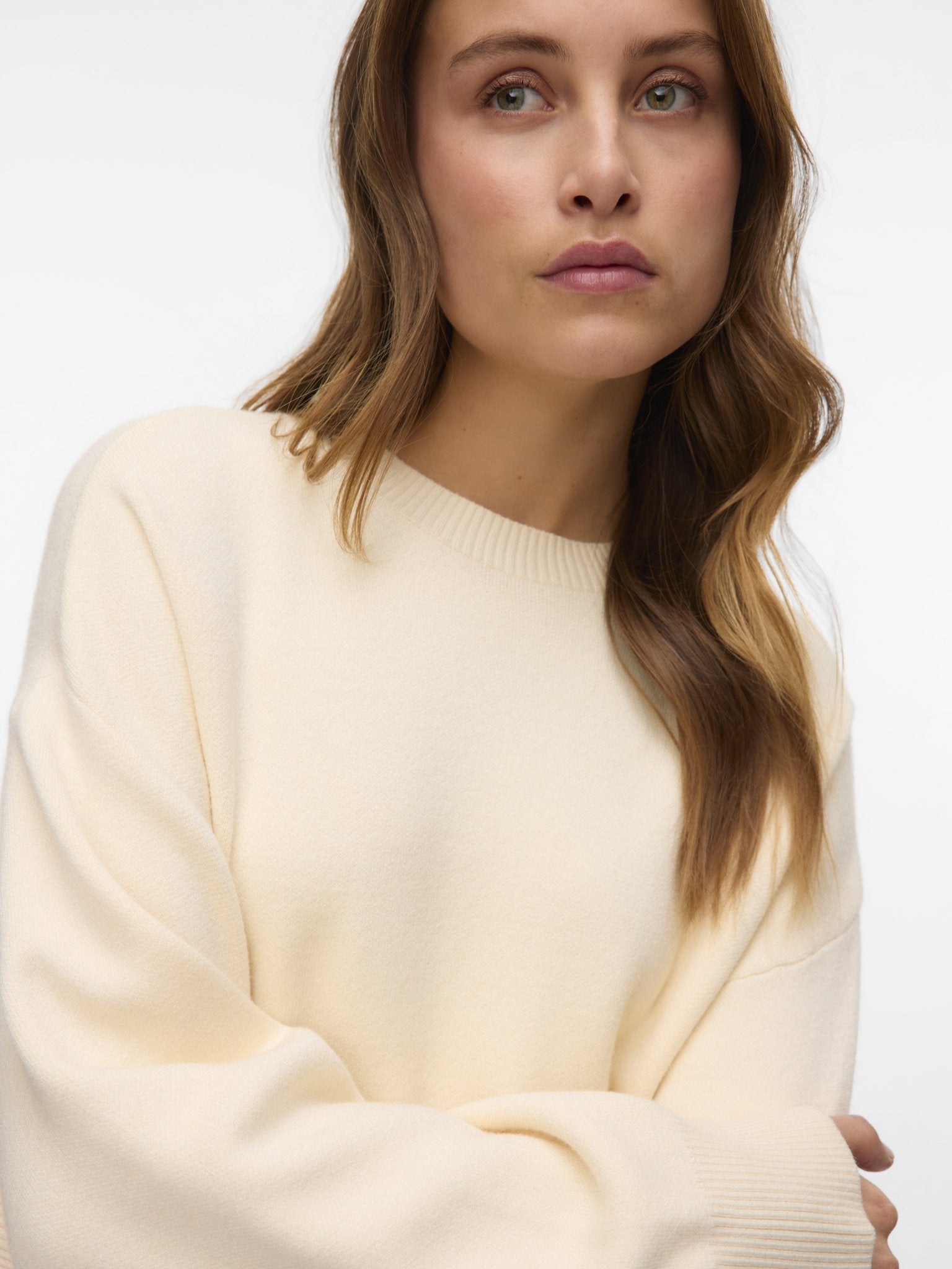 vmgold - art - ls - o - neck - pullover - Birch - Castelijn mode