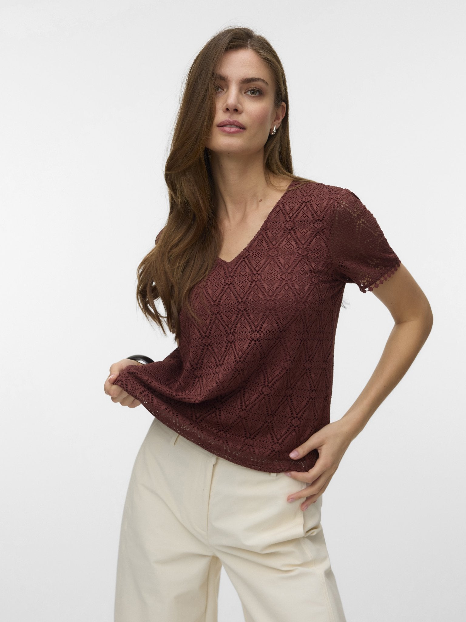 VMMAYA Dames Top Bruin - Castelijn mode