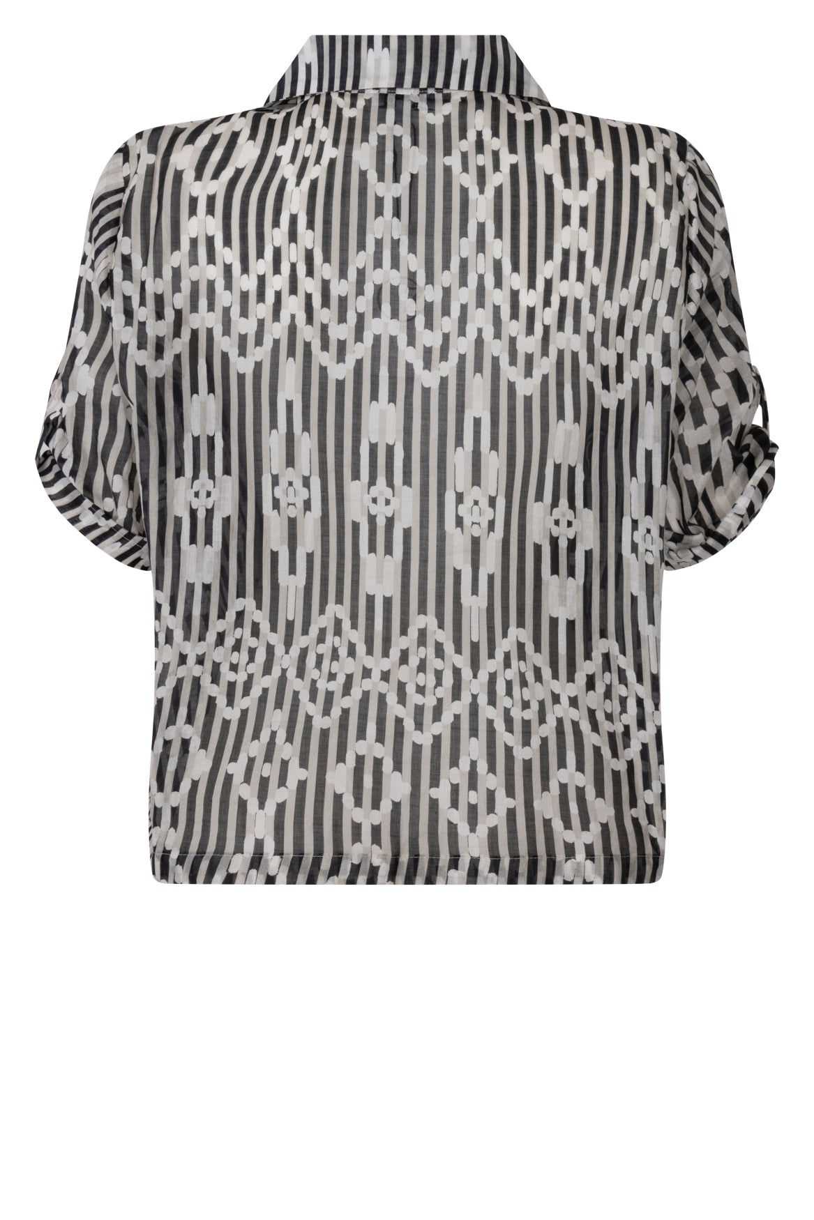Zwart sand blouse Isa van katoen - Castelijn mode