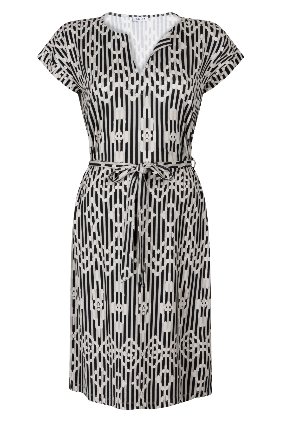 Zwart zand jurk Ella met viscose - Castelijn mode